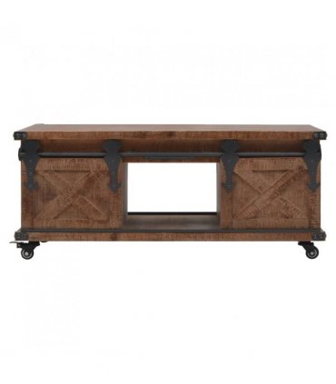 vidaXL Coffee Table Solid Fir Wood 91x51x38 cm Brown