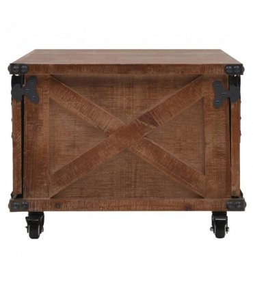 vidaXL Coffee Table Solid Fir Wood 91x51x38 cm Brown