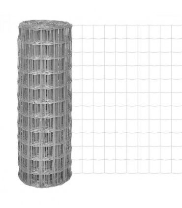 vidaXL Euro Fence Steel 10x0.8 m Grey
