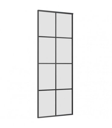 vidaXL Sliding Door with Hardware Set 76x205 cm ESG Glass&Aluminium