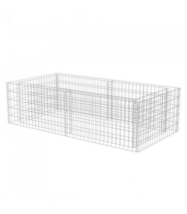 vidaXL Gabion Planter Galvanised Steel 180x90x50 cm