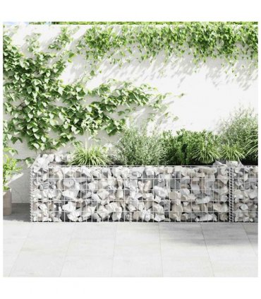 vidaXL Gabion Planter Galvanised Steel 180x90x50 cm