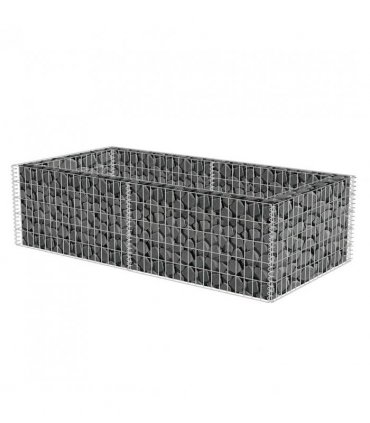 vidaXL Gabion Planter Galvanised Steel 180x90x50 cm