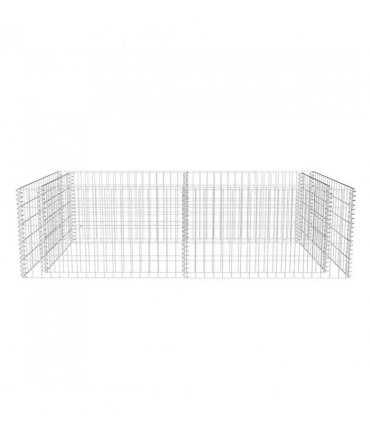 vidaXL Gabion Planter Galvanised Steel 180x90x50 cm