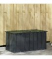 vidaXL Garden Storage Box Black 101 x 56.5 x 50 cm Steel