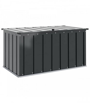 vidaXL Garden Storage Box Black 101 x 56.5 x 50 cm Steel
