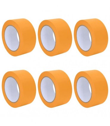 vidaXL Painter Masking Tapes 6 pcs Yellow 50mm x 50m Paper