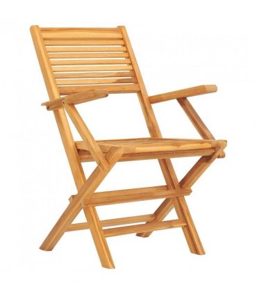 vidaXL Garden Dining Set | Teak | Solid teak wood | Small | Foldable