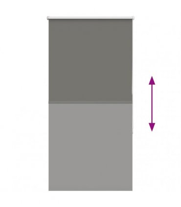 vidaXL Roller Blind Blackout Grey 85x150 cm Fabric Width 80.7 cm Polyester