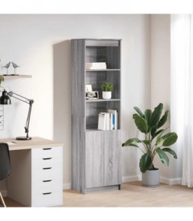 vidaXL Highboard Grey Sonoma 50x35x180 cm Engineered Wood
