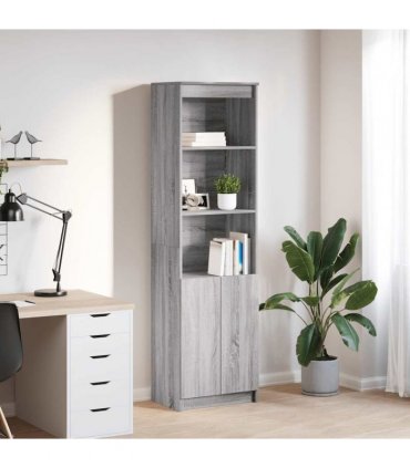 vidaXL Highboard Grey Sonoma 50x35x180 cm Engineered Wood