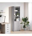 vidaXL Highboard Grey Sonoma 50x35x180 cm Engineered Wood