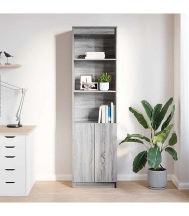 vidaXL Highboard Grey Sonoma 50x35x180 cm Engineered Wood