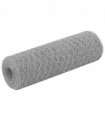 vidaXL Chicken Wire Fence Steel with PVC Coating 25x0.5 m Grey