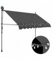 vidaXL Manual Retractable Awning with LED 250 cm Anthracite