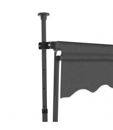 vidaXL Manual Retractable Awning with LED 250 cm Anthracite