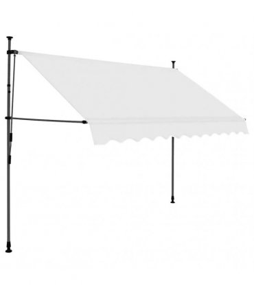 vidaXL Manual Retractable Awning with LED 300 cm Cream