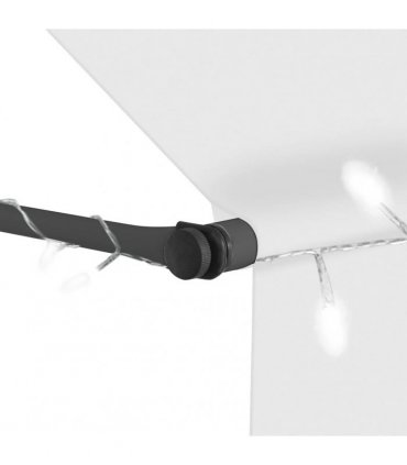 vidaXL Manual Retractable Awning with LED 300 cm Cream