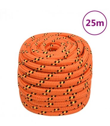 vidaXL Boat Rope Orange 20 mm 25 m Polypropylene