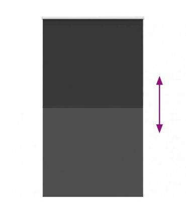 vidaXL Roller Blind Blackout Black 140x230 cm Fabric Width 136.6 cm Polyester