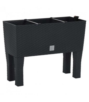vidaXL Raised Garden Bed Anthracite 60x25x46 cm PP Rattan