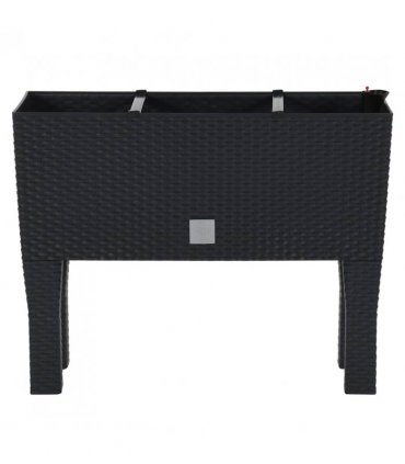vidaXL Raised Garden Bed Anthracite 60x25x46 cm PP Rattan