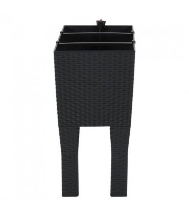 vidaXL Raised Garden Bed Anthracite 60x25x46 cm PP Rattan