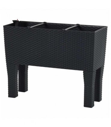 vidaXL Raised Garden Bed Anthracite 60x25x46 cm PP Rattan