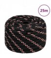 vidaXL Boat Rope Black 20 mm 25 m Polypropylene