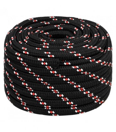 vidaXL Boat Rope Black 20 mm 25 m Polypropylene