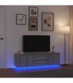 vidaXL TV Cabinet with LED Lights Grey Sonoma 160.5x41x50 cm