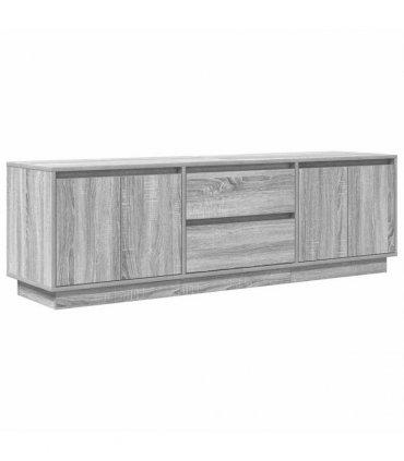vidaXL TV Cabinet with LED Lights Grey Sonoma 160.5x41x50 cm
