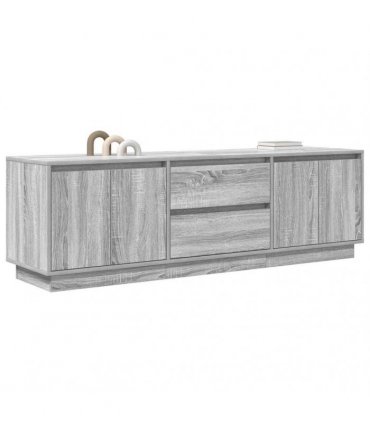 vidaXL TV Cabinet with LED Lights Grey Sonoma 160.5x41x50 cm