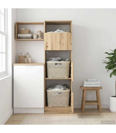 vidaXL Laundry Cabinet with Storage Artisan Oak Engineered wood