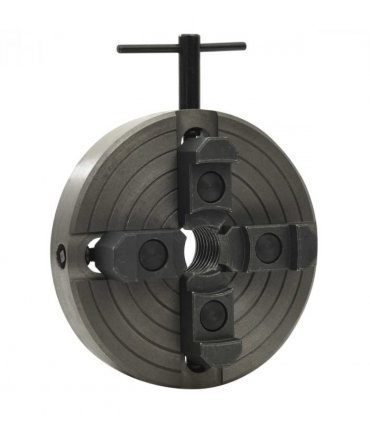 vidaXL 4 Jaw Wood Chuck with M33 Connection Steel Black 150x63 mm