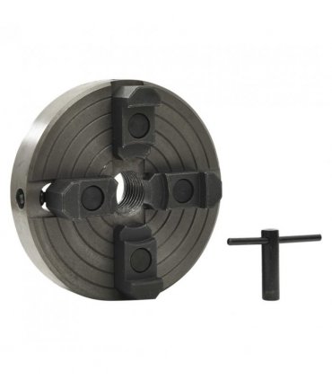 vidaXL 4 Jaw Wood Chuck with M33 Connection Steel Black 150x63 mm