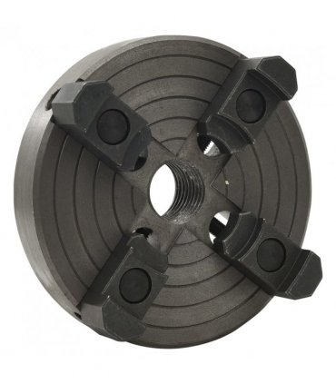 vidaXL 4 Jaw Wood Chuck with M33 Connection Steel Black 150x63 mm
