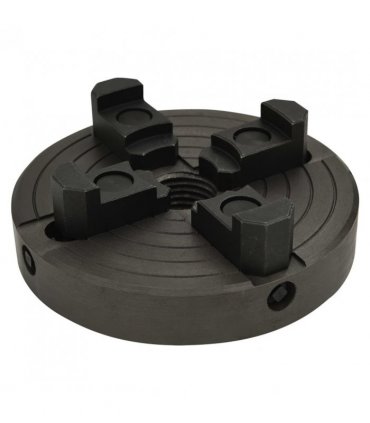 vidaXL 4 Jaw Wood Chuck with M33 Connection Steel Black 150x63 mm