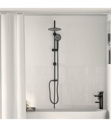 vidaXL Shower System Black 47 x 20 x 95 cm Stainless Steel