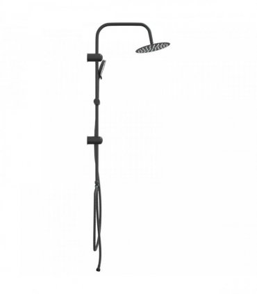 vidaXL Shower System Black 47 x 20 x 95 cm Stainless Steel