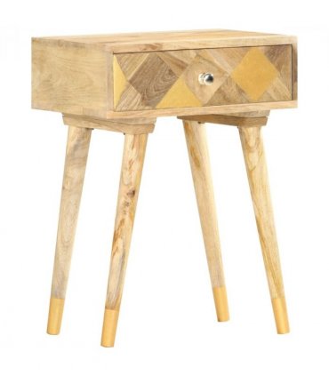vidaXL Bedside Cabinet 43x30x58 cm Solid Mango Wood