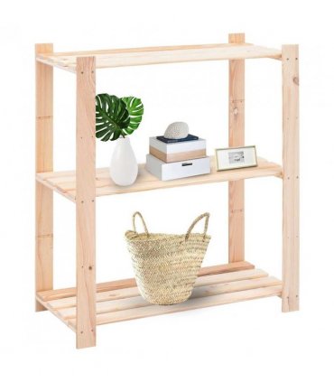 vidaXL 3-Tier Storage Racks 2 pcs 80x38x90 cm Solid Pinewood 150 kg