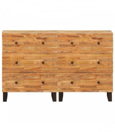 vidaXL Sideboard 2 pcs Brown 60 x 33 x 75 cm Solid Mango Wood