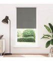 vidaXL Roller Blind Blackout Grey 110x230 cm Fabric Width 105.7 cm Polyester