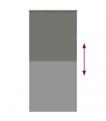 vidaXL Roller Blind Blackout Grey 110x230 cm Fabric Width 105.7 cm Polyester