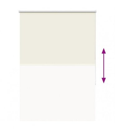 vidaXL Roller Blind Blackout Off White 95x130 cm Fabric Width 90.7 cm Polyester