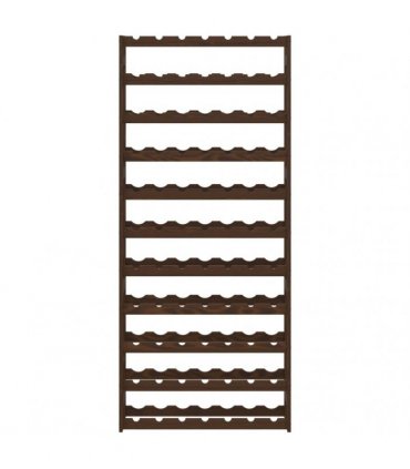 vidaXL Wine Rack for 77 Bottles Brown Solid Wood Pine