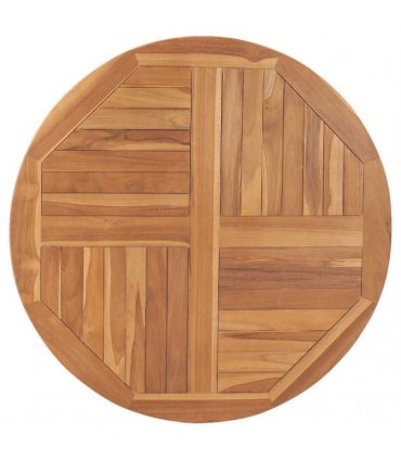 vidaXL Tabletop | Natural Teak | Solid teak wood | 90 cm diameter | Durable