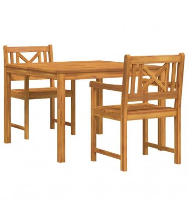 vidaXL Garden Dining Set 3 pcs Brown Solid Acacia wood