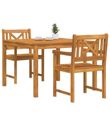 vidaXL Garden Dining Set 3 pcs Brown Solid Acacia wood